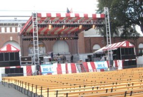 stage and seating area