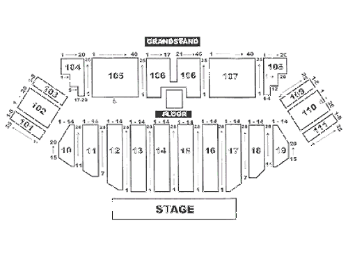 Starland Ballroom Seating Chart